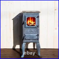 Cast Iron Stove Oven Wood Burning Glass Cooking Surface Heavy Duty Cooker