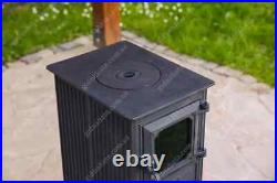 Cast Iron Stove Oven Wood Burning Glass Cooking Surface Heavy Duty Cooker