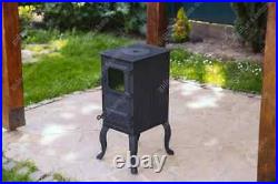 Cast Iron Stove Oven Wood Burning Glass Cooking Surface Heavy Duty Cooker