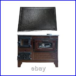 Cast Iron Stove Oven with Wall Protector, Stove by Burning Wood Cast Iron Stove Oven with Wall Protector, Stove by Burning Wood