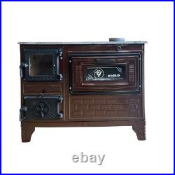 Cast Iron Stove Oven with Wall Protector, Stove by Burning Wood