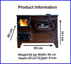 Cast Iron Stove Oven with Wall Protector, Stove by Burning Wood