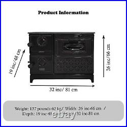 Cast Iron Stove with Oven, Durable Baking Oven Stove, Stove by Burning Wood Cast Iron Stove with Oven, Durable Baking Oven Stove, Stove by Burning Wood
