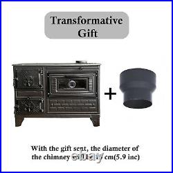 Cast Iron Stove with Oven, Durable Baking Oven Stove, Stove by Burning Wood Cast Iron Stove with Oven, Durable Baking Oven Stove, Stove by Burning Wood