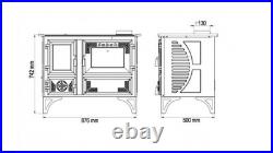 Cast Iron Wood Burning Stove With Oven, Cooker Stove