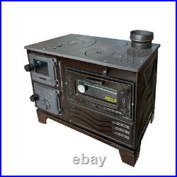 Cast Iron Wood Burning Stove with Metal Base for Home Heating
