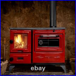 Cast Iron Wood Burning Stove with Metal Base for Home Heating