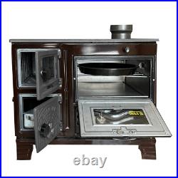 Cast Iron Wood Burning Stove with Metal Base for Home Heating