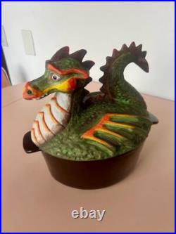 Cast Iron/ceramic Dragon Minutman 1986 Wood Burning Stove Steamer Cast Iron/ceramic Dragon Minutman 1986 Wood Burning Stove Steamer
