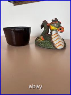 Cast Iron/ceramic Dragon Minutman 1986 Wood Burning Stove Steamer