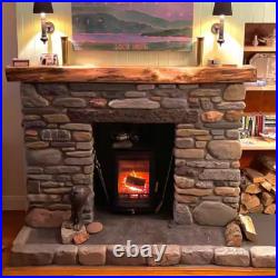 Cast iron wood burning fireplace wood heater keeping warm indoor stove