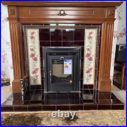 Cast iron wood burning fireplace wood heater keeping warm indoor stove