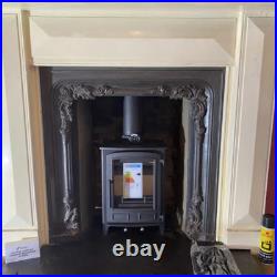 Cast iron wood burning fireplace wood heater keeping warm indoor stove