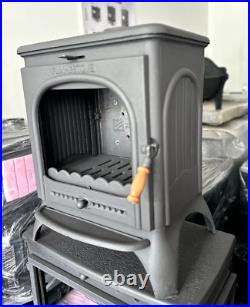 Cast iron wood burning stove for cabin, tiny house, patio