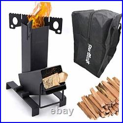 Collapsible Rocket Stove by with FREE Carrying Bag A Portable Wood Burning
