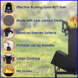 Collapsible Rocket Stove by with FREE Carrying Bag a Portable Wood Burning Ca