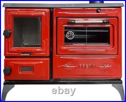 Colorful Cast Iron Wood Stove with Cook Oven Wood Burning Kitchen Stove Cooker