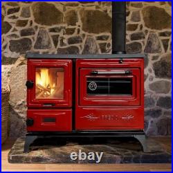 Colorful Cast Iron Wood Stove with Cook Oven Wood Burning Kitchen Stove Cooker