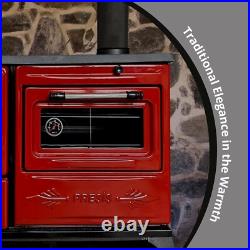 Colorful Cast Iron Wood Stove with Cook Oven Wood Burning Kitchen Stove Cooker