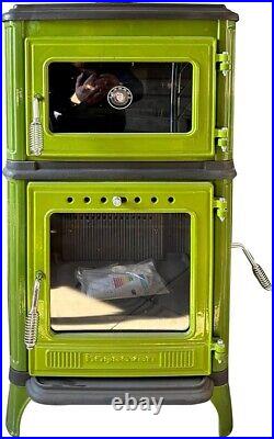 Colorful Vertical Cast Iron Wood Stove with Cook Oven Wood Burning Stove Colorful Vertical Cast Iron Wood Stove with Cook Oven Wood Burning Stove