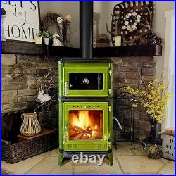 Colorful Vertical Cast Iron Wood Stove with Cook Oven Wood Burning Stove Colorful Vertical Cast Iron Wood Stove with Cook Oven Wood Burning Stove