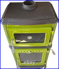 Colorful Vertical Cast Iron Wood Stove with Cook Oven Wood Burning Stove Colorful Vertical Cast Iron Wood Stove with Cook Oven Wood Burning Stove