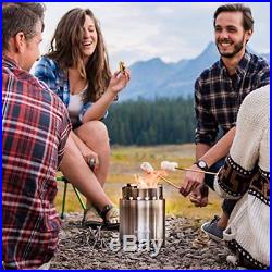 Compact Wood Burning Stainless Steel Stove Use Twig Fuel & Boils Water In Mins