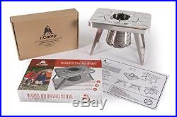Compact Wood Burning Stove & Prep Surface Bundle/Day Camping/Tailgating/Kitch