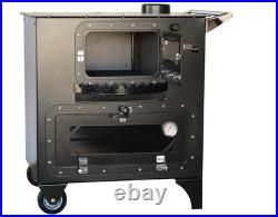Cooker stove, oven stove, wood burning stove, portable wheel garden stove