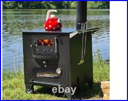 Cooker stove, oven stove, wood burning stove, portable wheel garden stove