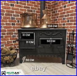 Cooker stove, wood stove, wood burning stove, thick sheet extra large fire room