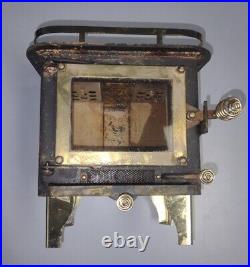 Cubic Mini Wood Stove Cub Black/Brass New Damaged Flooded Inventory