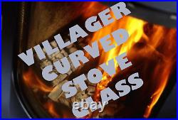 Curved Villager Stove Glass Concave High Definition Schott Robax Stove Glass