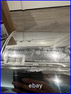 DURAVENT 6 DuraTech Vent Pipe Stainless Steel 24 Length #6DT-24SS DURAVENT 6 DuraTech Vent Pipe Stainless Steel 24 Length #6DT-24SS
