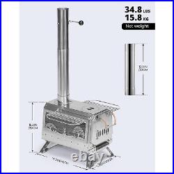 Deerfamy Camping Hot Tent Stove Portable Burning Stove Carbon Steel Tent Stove