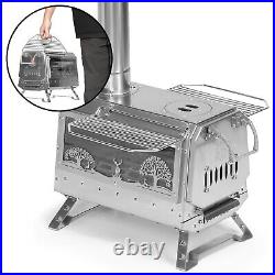 Deerfamy Camping Hot Tent Stove Portable Burning Stove Carbon Steel Tent Stove