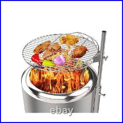 Detachable Swivel Grill for 19.5 Wood Burning Firepit as Solo Stove Bonfire