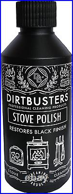 Dirtbusters Black Stove and Grate Polish 250ml for Wood Burning stoves Fireplace