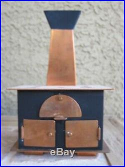 Dollhouse Miniature Vintage Reevesline Copper Wood burning Stove withHood 1970's