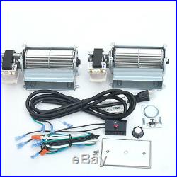 Double Upgraded Blower Fan Kit for Wood / Gas Burning Stove or Fireplace