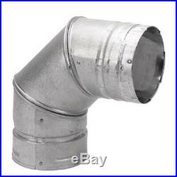 DuraVent Pellet Vent Wood Fuel Burning Chimney Wall Stove 4 in. 90 Elbow Pipe