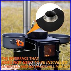 Durable Cast Iron Camping Wood Stove with Included Accessories for Winter Fun