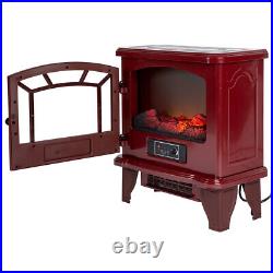 Duraflame Electric Fireplace Stove 1500 Watt Infrared Heater, Red