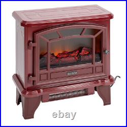 Duraflame Electric Fireplace Stove 1500 Watt Infrared Heater, Red