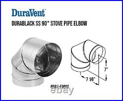 Duravent Durablack 8-Inch Diameter Stainless Steel Single Wall Wood Burning Stov