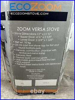 EcoZoom Cast Iron Stovetop Wood Charcoal Fuel Zoom Versa Outdoor Use Only
