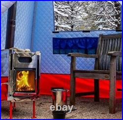 Efficient Wood Burning Stove for Tent Large Combustion Chamber Long Burning