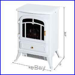 Electric Fireplace Freestanding Stove with Heater Log Wood Burning Flame
