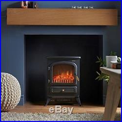 Electric Fireplace Stove Heater Portable Free Standing with Log Wood Burning