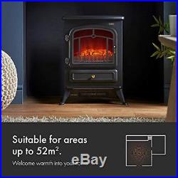 Electric Stove Heater Fireplace With Realistic Log Wood Burning Flame Effect And